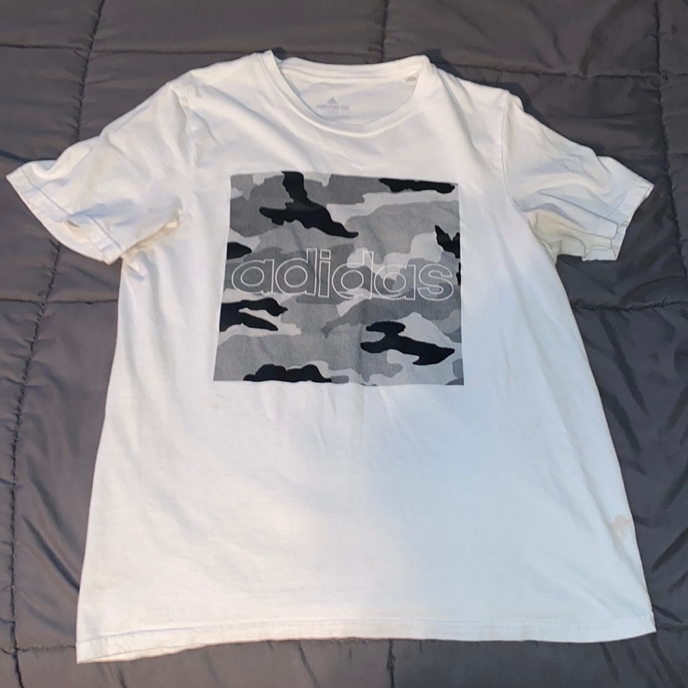 Medium Adidas white t-shirt